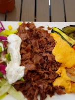Döner Im Teller Mit Reis Und Grillgemüse